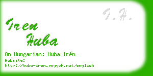 iren huba business card