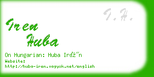 iren huba business card